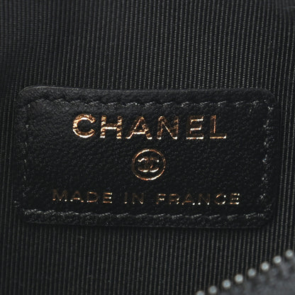 Chanel Tweed Lambskin Quilted Arm Coin Purse Black 6 of 7