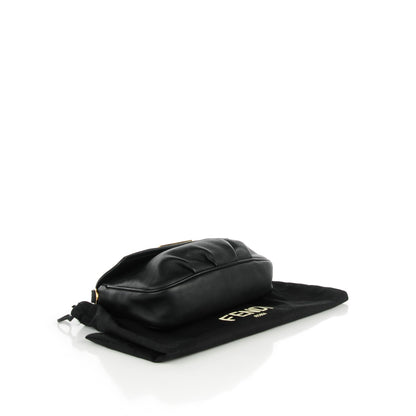Fendi Vitello Flamingo Enamel Fendista Pouchette Crossbody Black 4 of 9