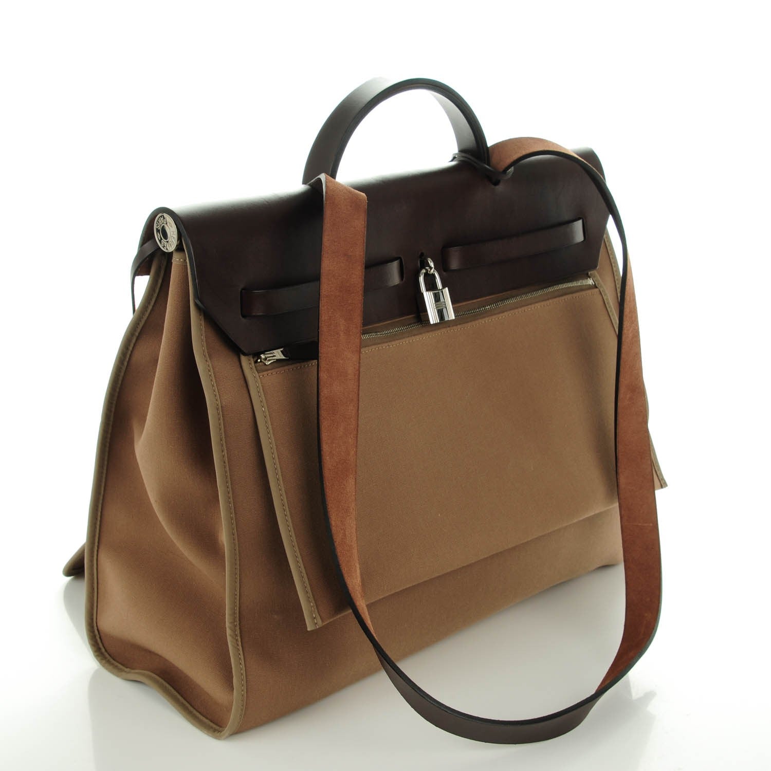 Hermes Toile Vache Hunter Herbag Zip 39 MM Etoupe Ebene 4 of 12