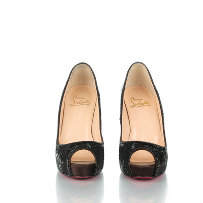 Christian Louboutin Paillettes Very Prive 120 Pumps 36.5 Dark Brown 2 of 7