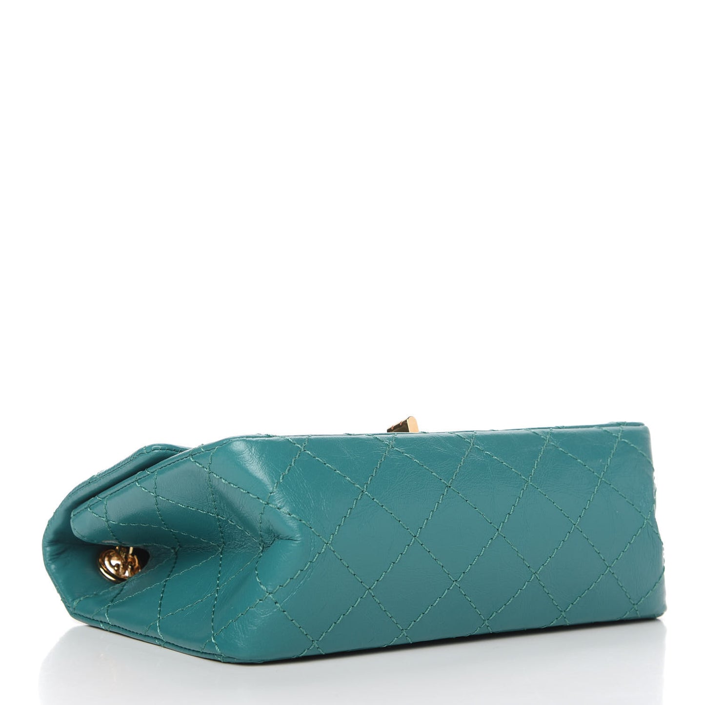 Aged Calfskin Quilted 2.55 Reissue Mini Flap Green
