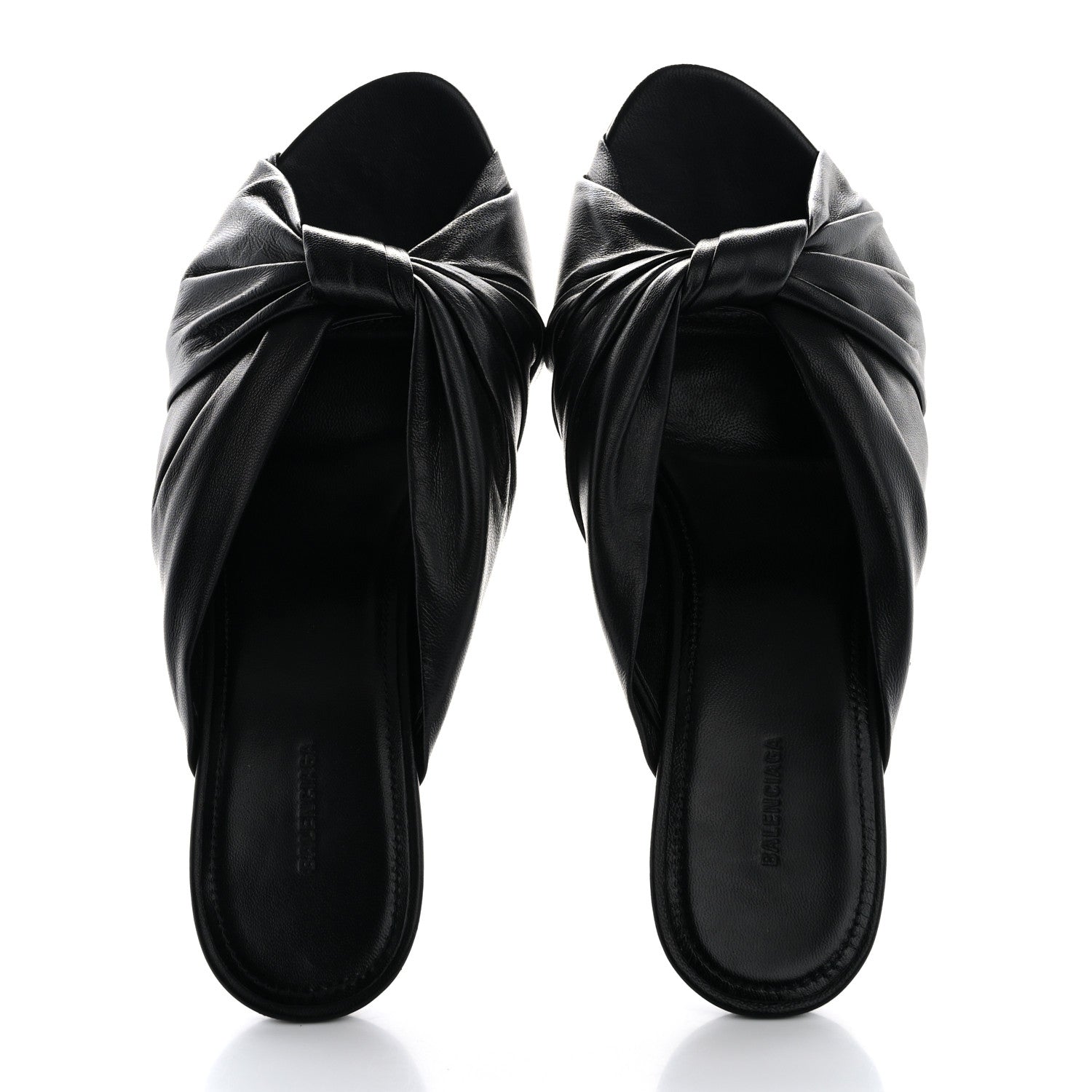 Balenciaga Smooth Nappa Drapy 80mm Sandals 38 Black 2 of 9