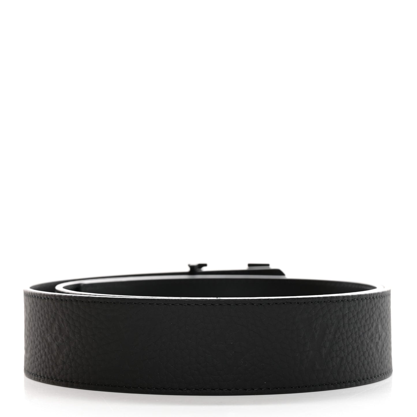 Taurillon Calfskin 40mm LV Initiales Reversible Belt 95 38 Black