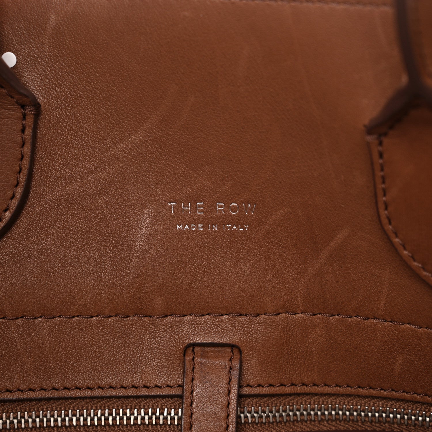 The Row Polished Saddle Calfskin Soft Margaux 15 Cuir 6 of 12