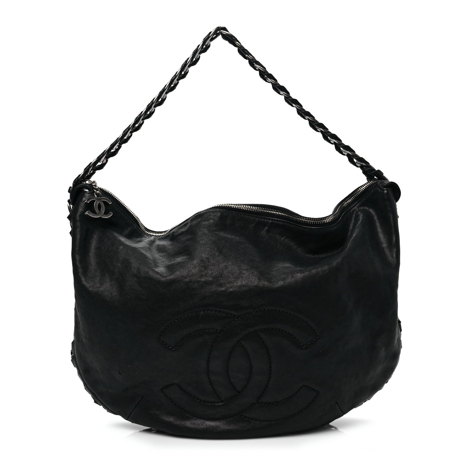 Chanel Calfskin Modern Chain Hobo Black 1 of 8