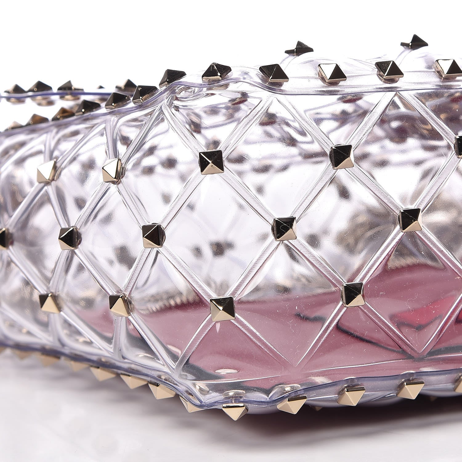 Valentino Garavani PVC Medium Rockstud Spike Shoulder Bag 7 of 8