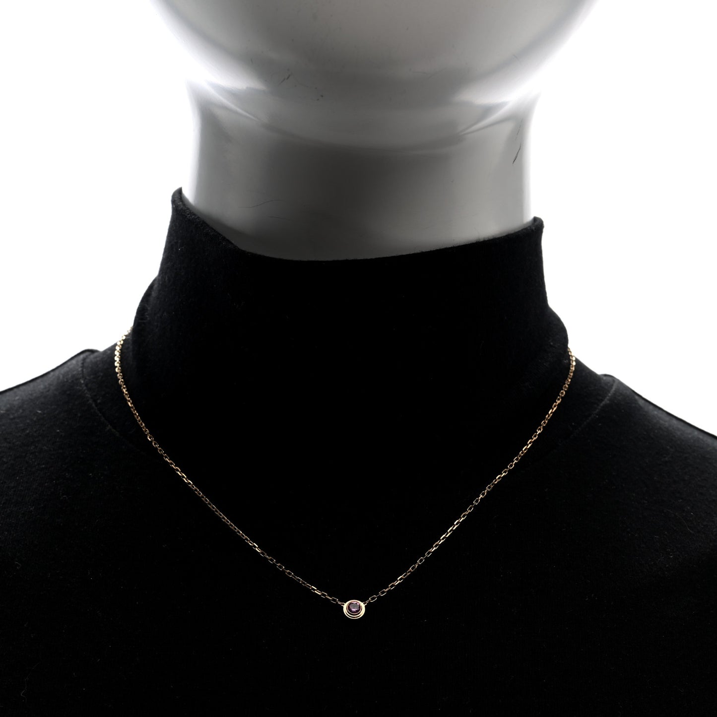 18K Pink Gold Pink Sapphire D'Amour Pendant Necklace