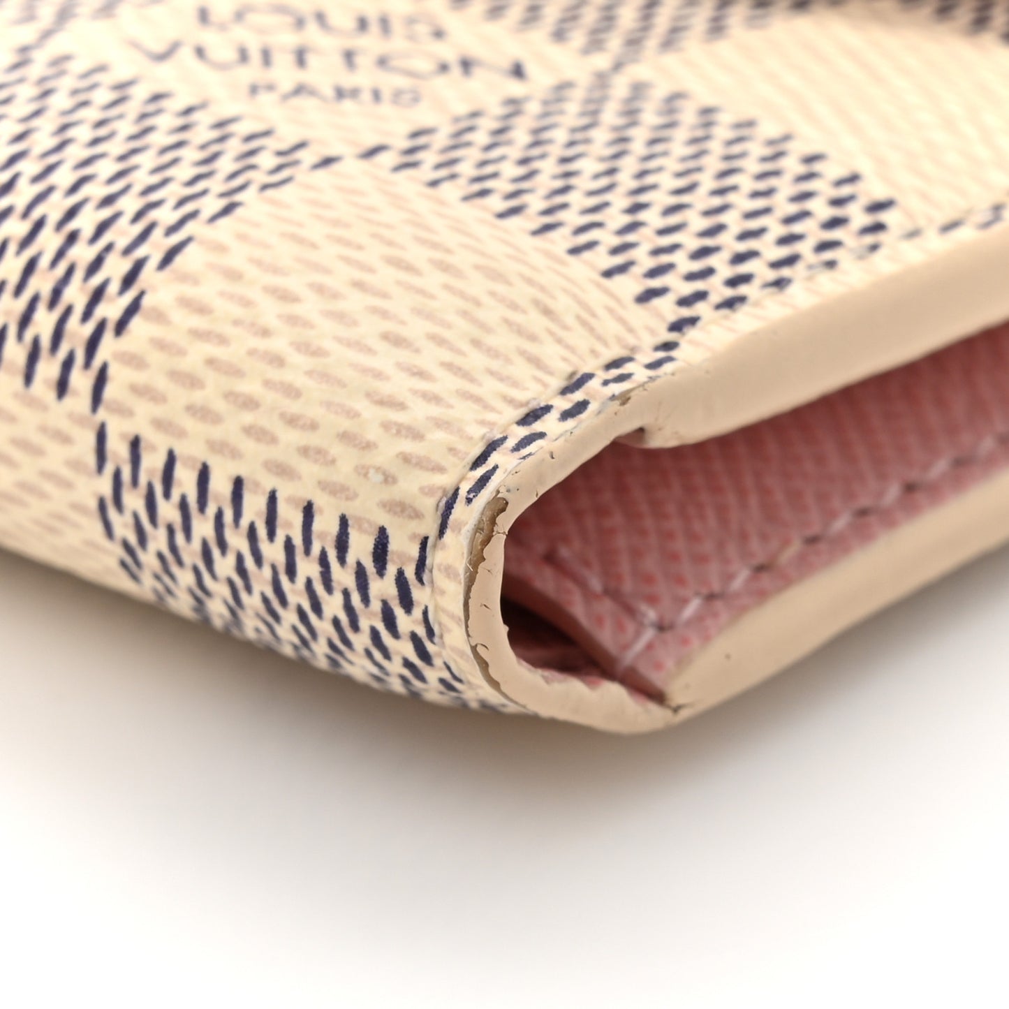 Damier Azur Victorine Wallet Rose Ballerine