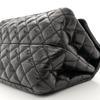 Chanel Shiny Aged Calfskin Quilted Accordion Reissue 2.55 Flap So Black 10 of 11