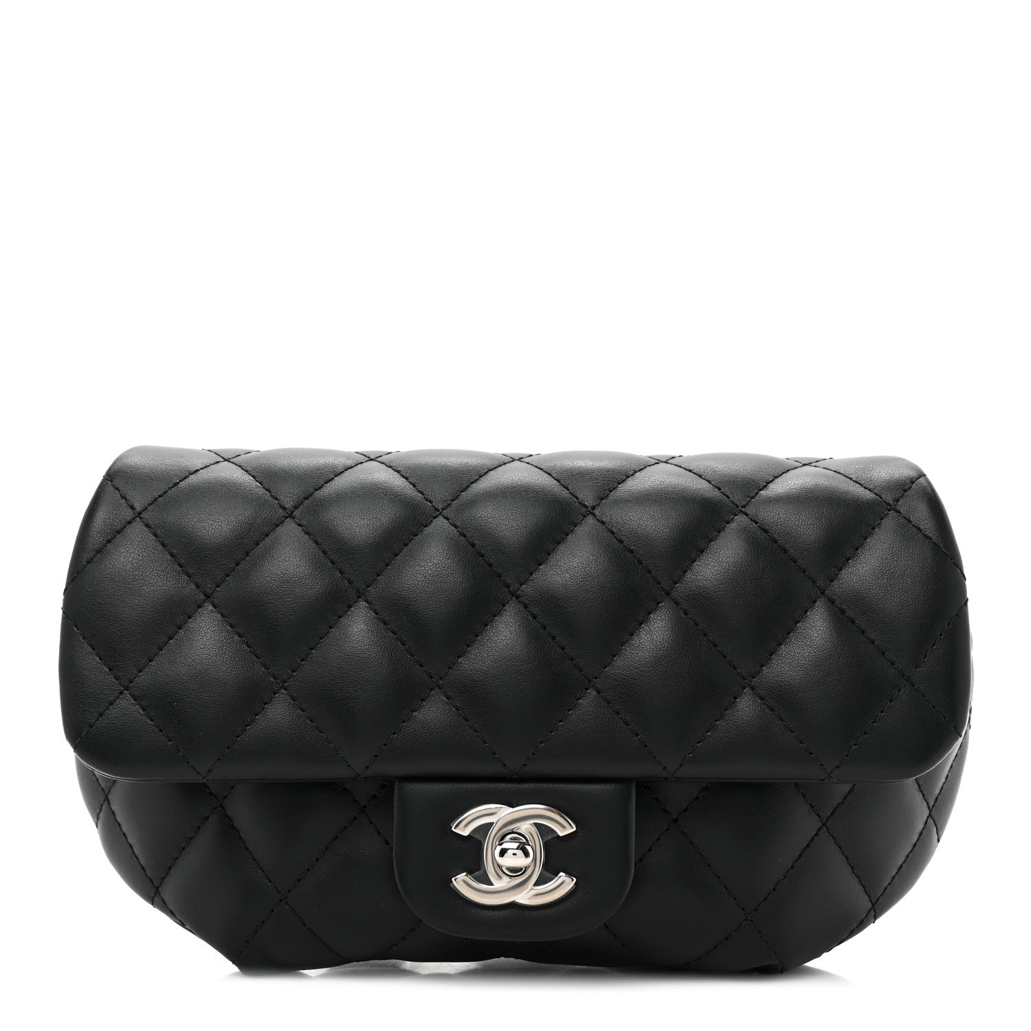 Chanel Calfskin Quilted CC Uniform Flap Belt Bag Black 1 of 9