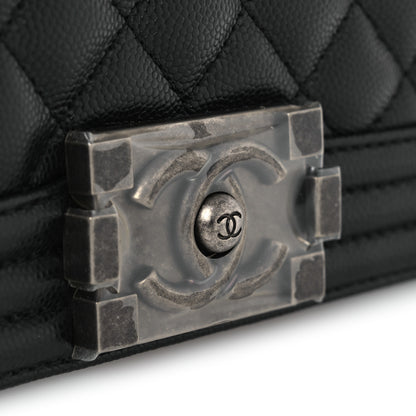 Chanel Caviar Quilted New Medium Boy Flap Black 11 of 12