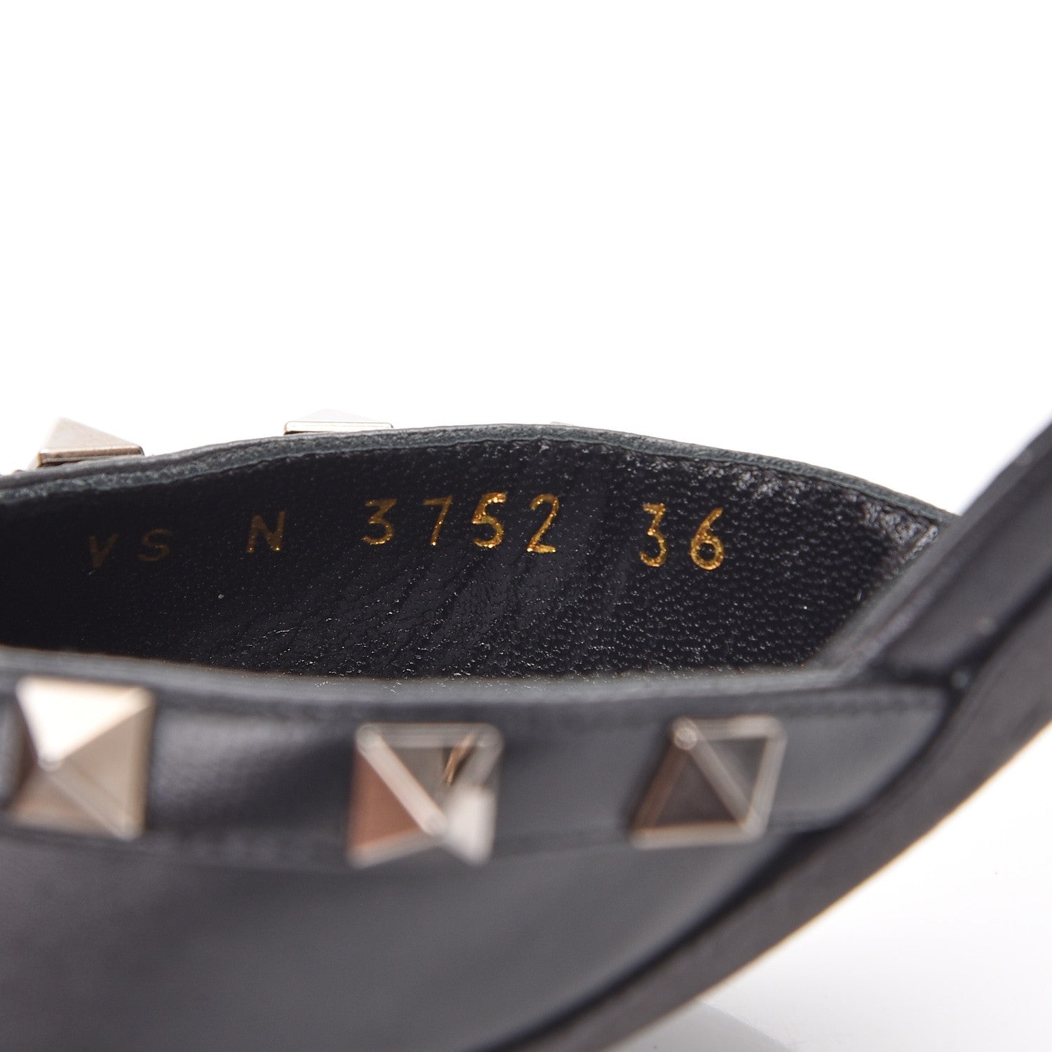 Valentino Garavani Nappa Rockstud Ankle Strap Low Heel Pumps 36 Black 8 of 9