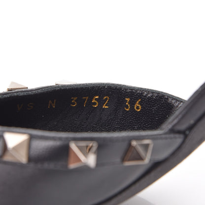 Valentino Garavani Nappa Rockstud Ankle Strap Low Heel Pumps 36 Black 8 of 9