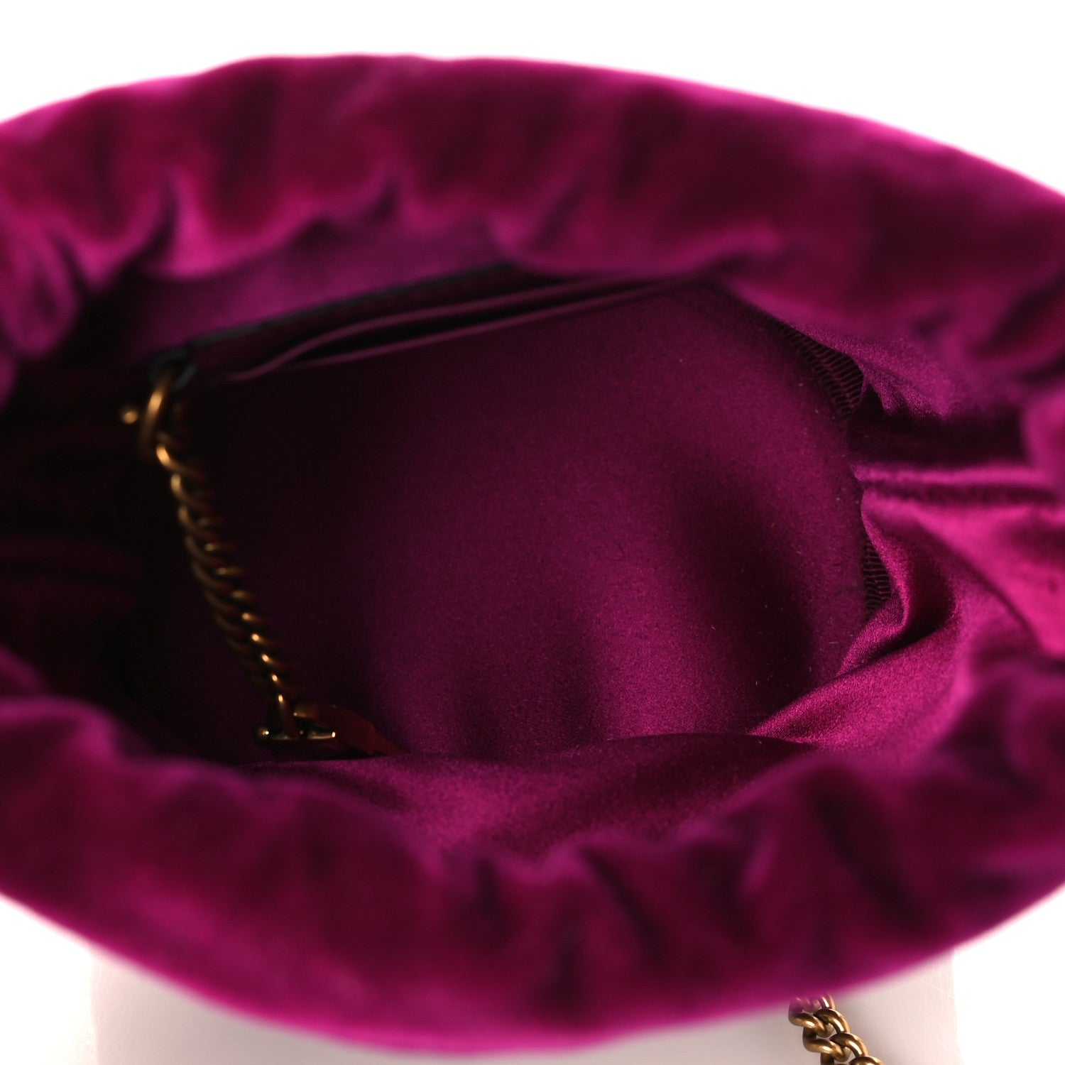 Gucci Velvet Matelasse Mini GG Marmont 2.0 Bucket Bag Fuchsia Violet Cyclamen 5 of 10