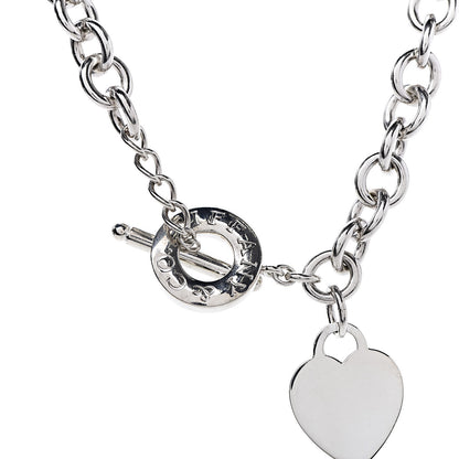 Tiffany Sterling Silver Heart Tag Toggle Necklace 5 of 6