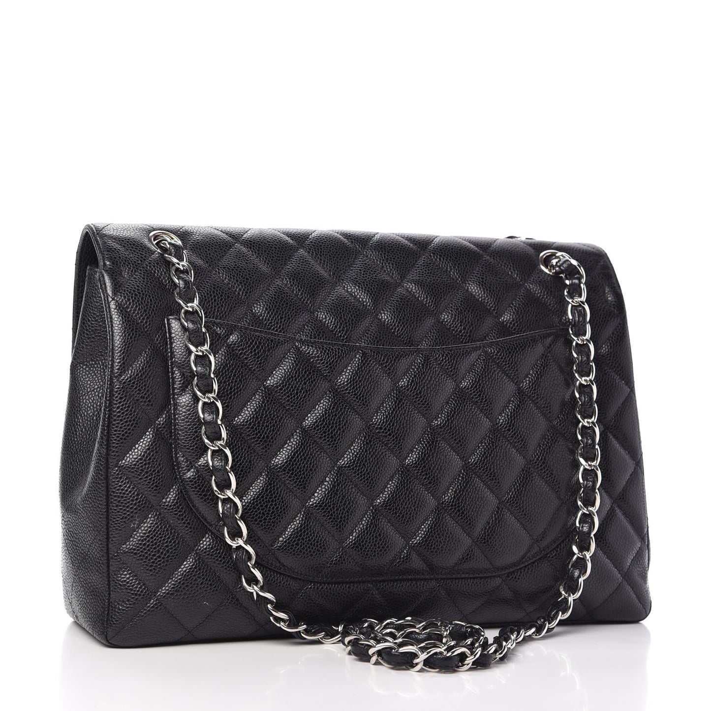 Caviar Quilted Maxi Single Flap Black