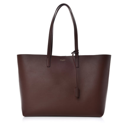 Saint Laurent Calfskin Large Shopping Tote Old Brandy 3 of 10