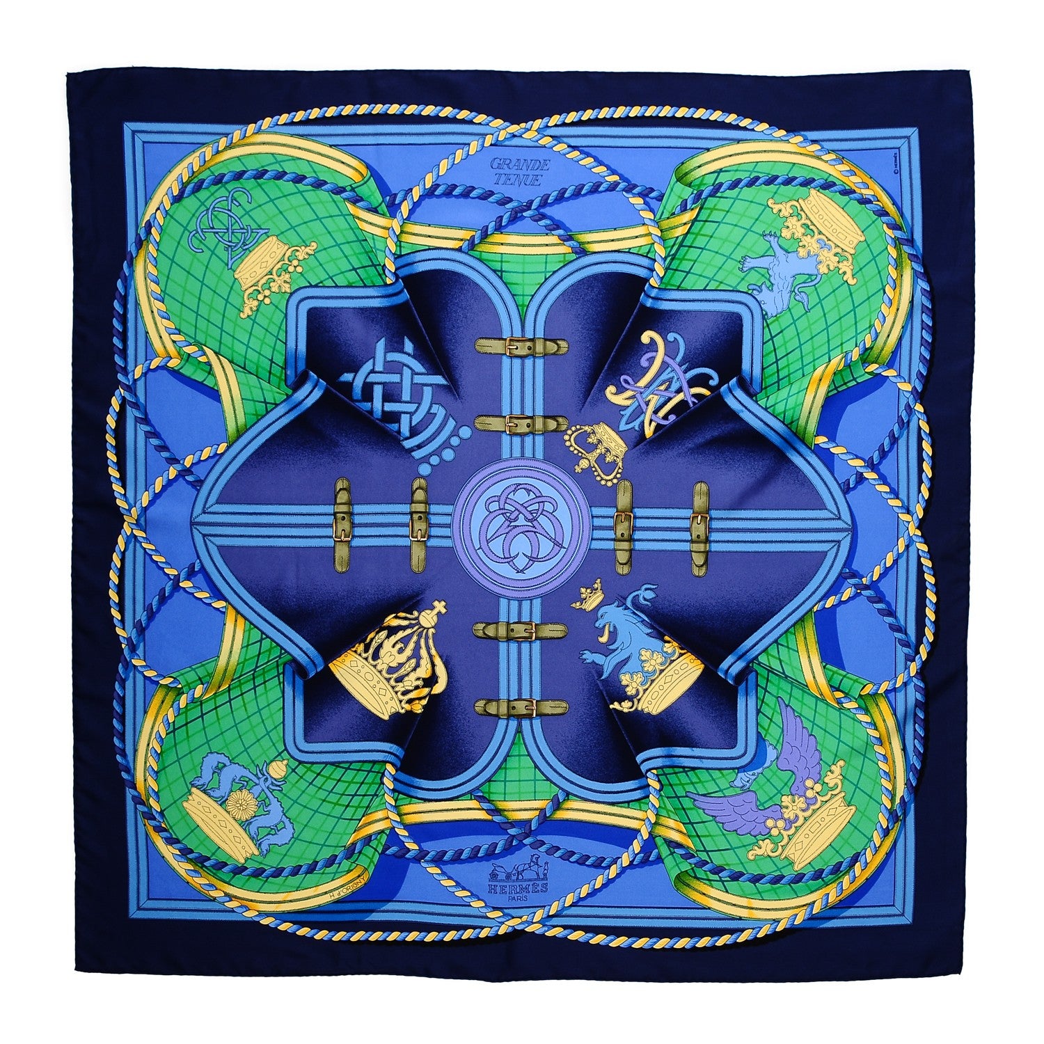 Hermes Silk Grande Tenue Scarf 90 1 of 7