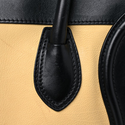 Celine Velluto Calfskin Tri-Color Mini Luggage Vanilla 29 of 37