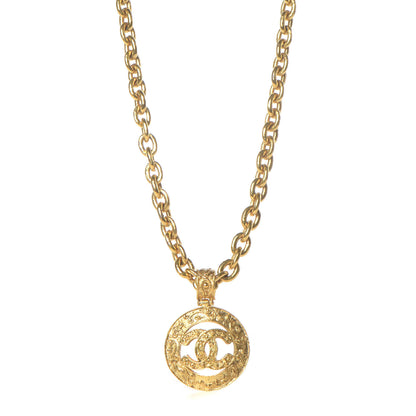 Chanel Chain CC Long Pendant Necklace Gold 1 of 7