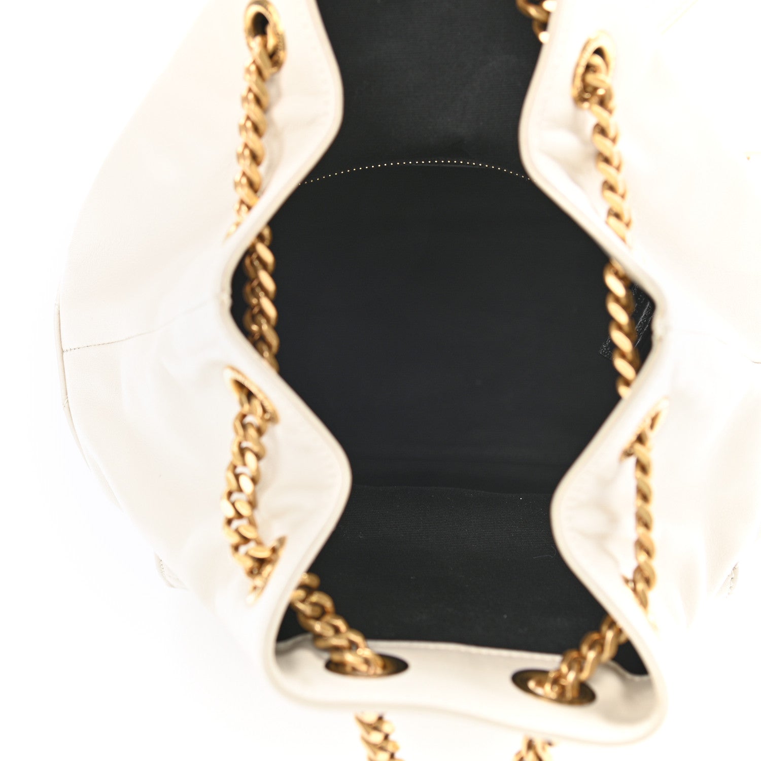 Saint Laurent Lambskin Matelasse Monogram Joe Backpack Cream 5 of 10
