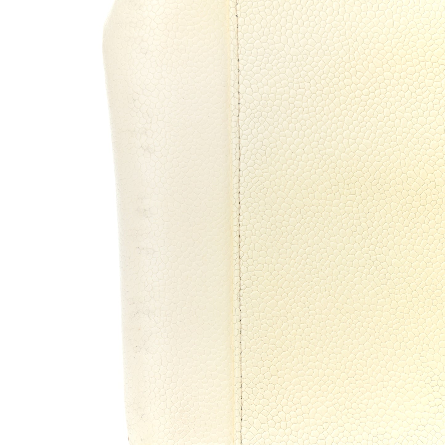 Caviar Quilted CC Tote White