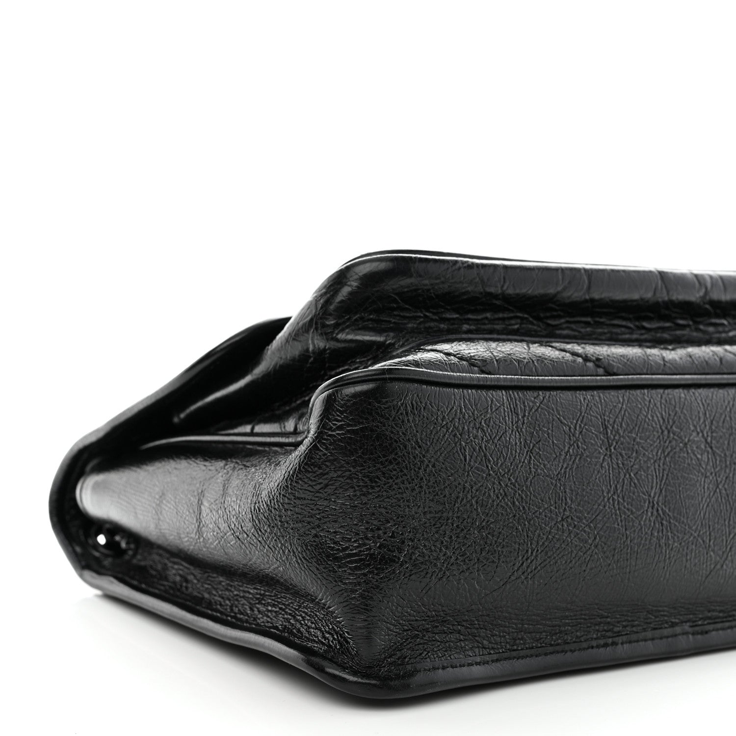 Saint Laurent Crinkled Calfskin Matelasse Monogram Medium Niki Chain Satchel Black 9 of 10