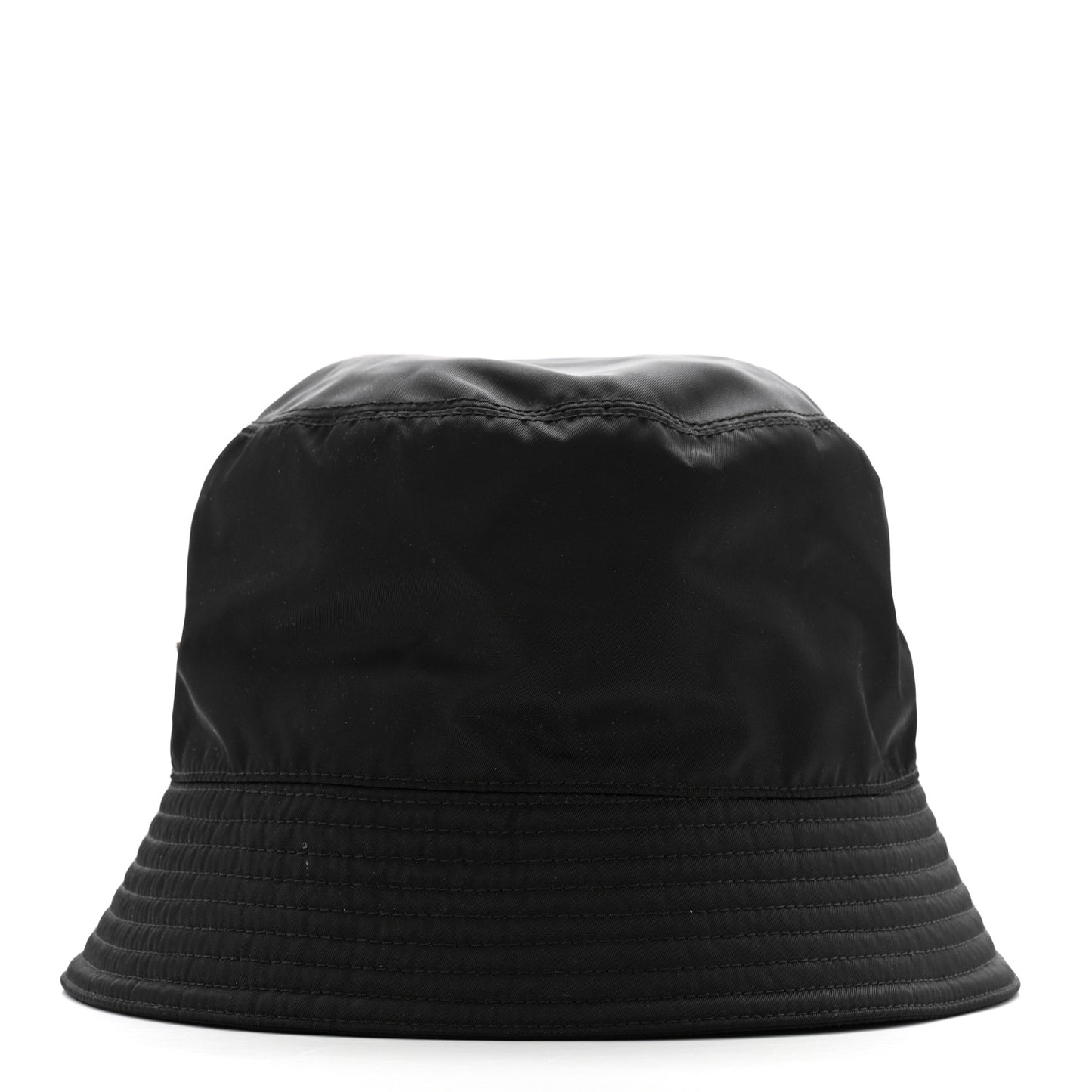 Re-Nylon Metal Triangle Logo Mens Bucket Hat XL Black