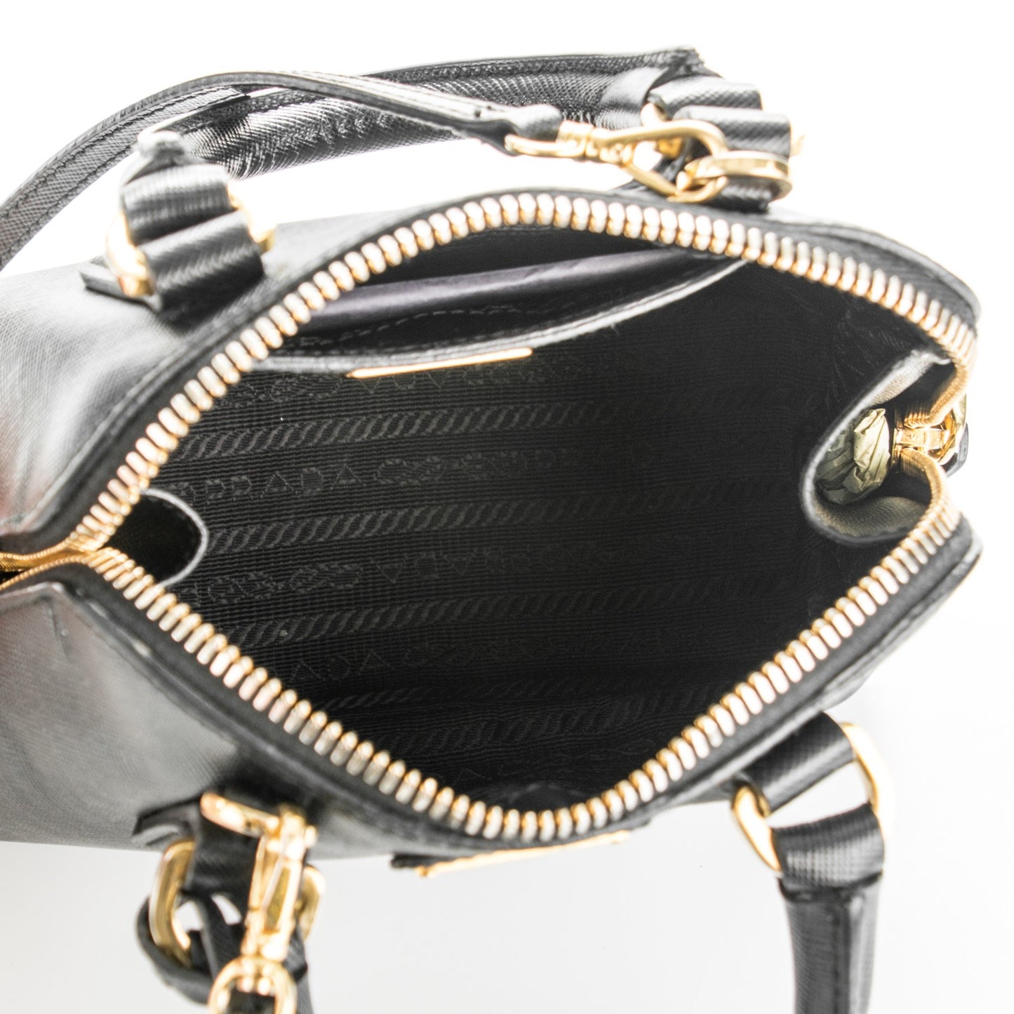 Saffiano Lux Mini Promenade Tote Black