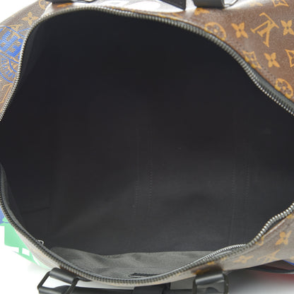 Louis Vuitton Monogram Logo Keepall Bandouliere 50 Marron 5 of 9