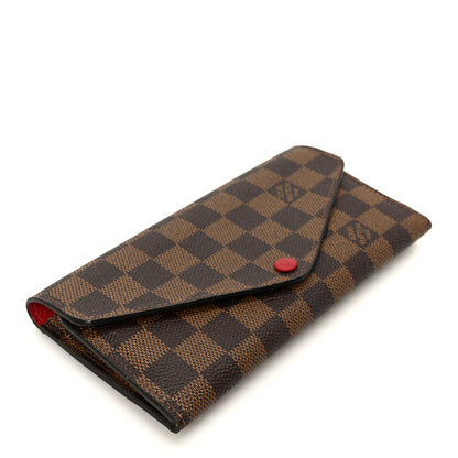 Louis Vuitton Damier Ebene Josephine Wallet Red 5 of 14