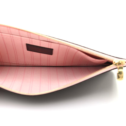 Louis Vuitton Damier Ebene Neverfull MM GM Pochette Rose Ballerine 5 of 7