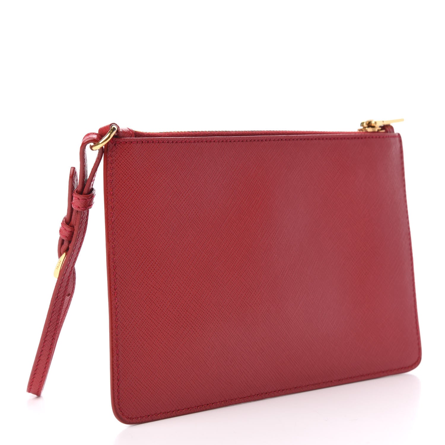 Prada Saffiano Clutch Wristlet Fuoco 3 of 6