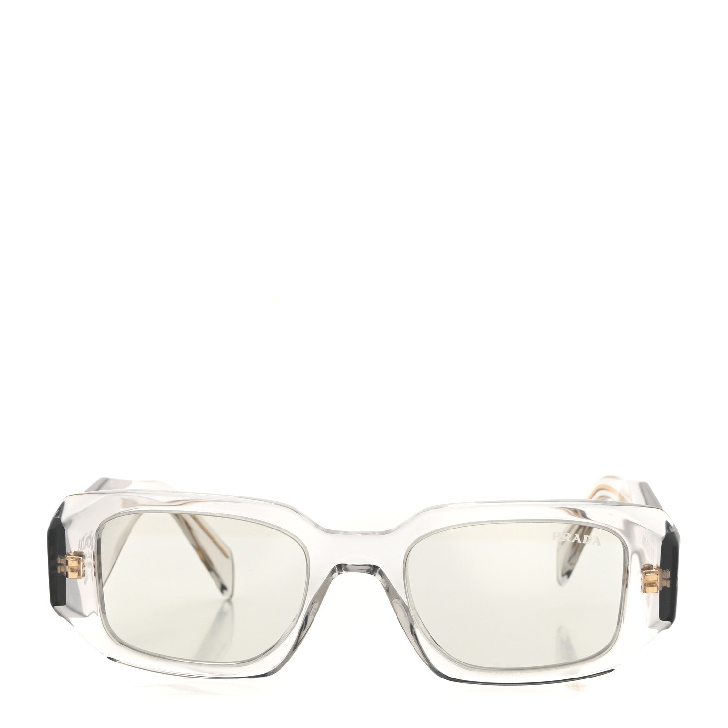 Prada Acetate Symbole Sunglasses SPR 17W Transparent Gold 2 of 7