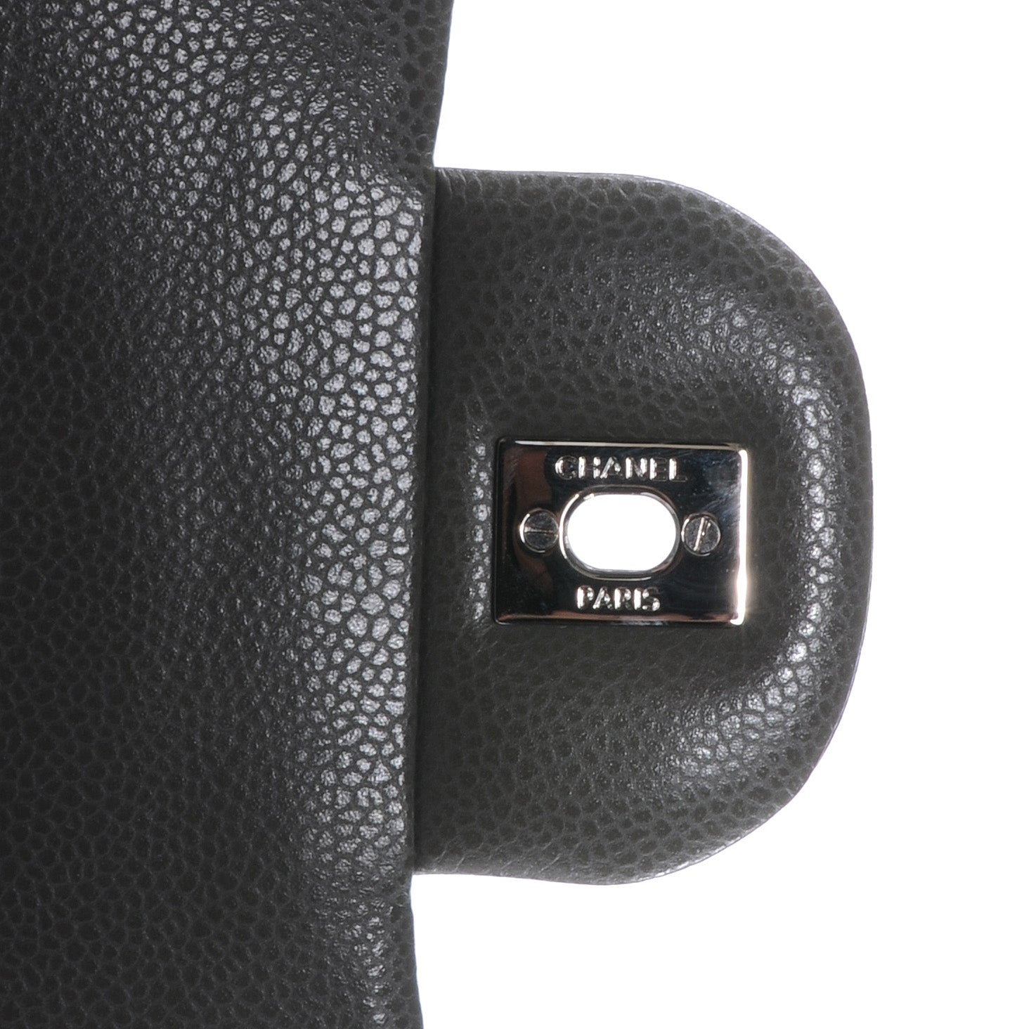 Chanel Caviar Maxi Single Flap Grey 6 of 9