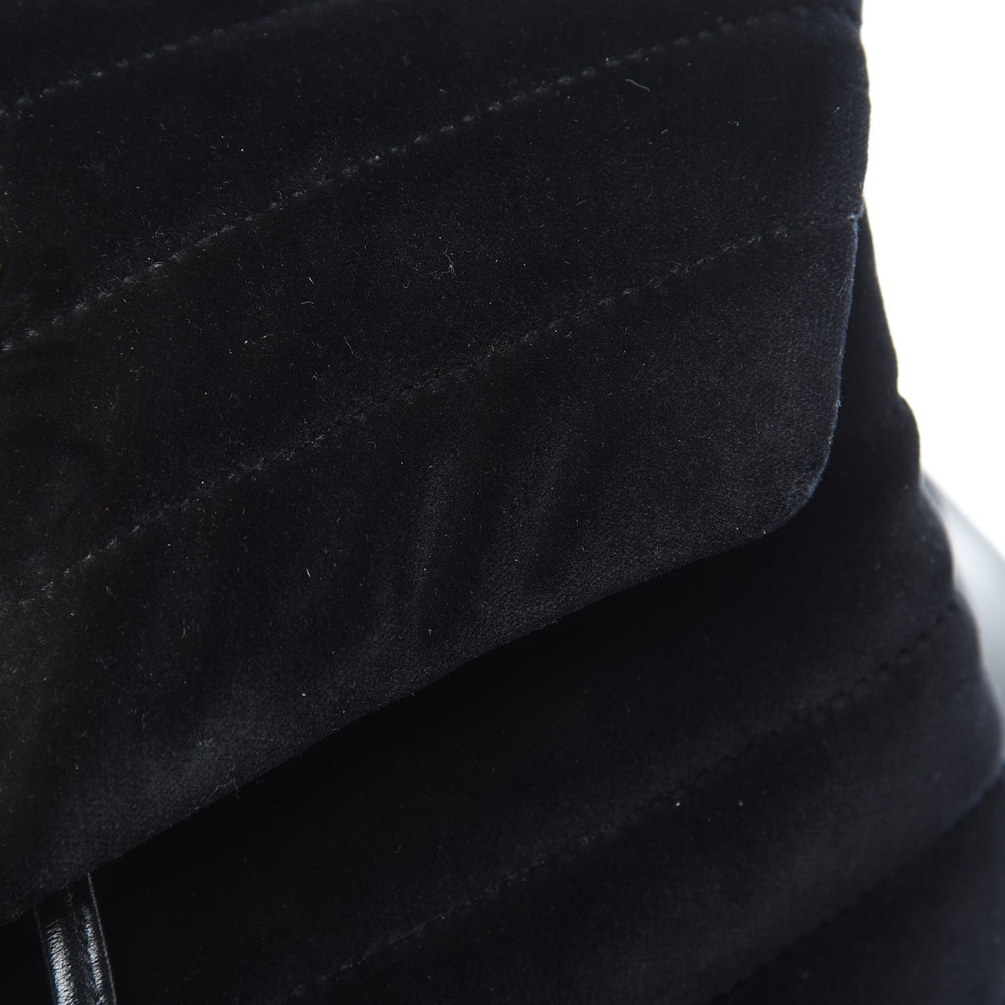 Velvet Y Quilted Monogram Small Loulou Backpack Black