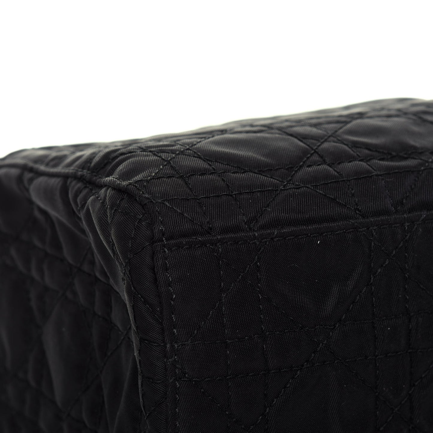 Nylon Cannage Medium Lady Dior Black