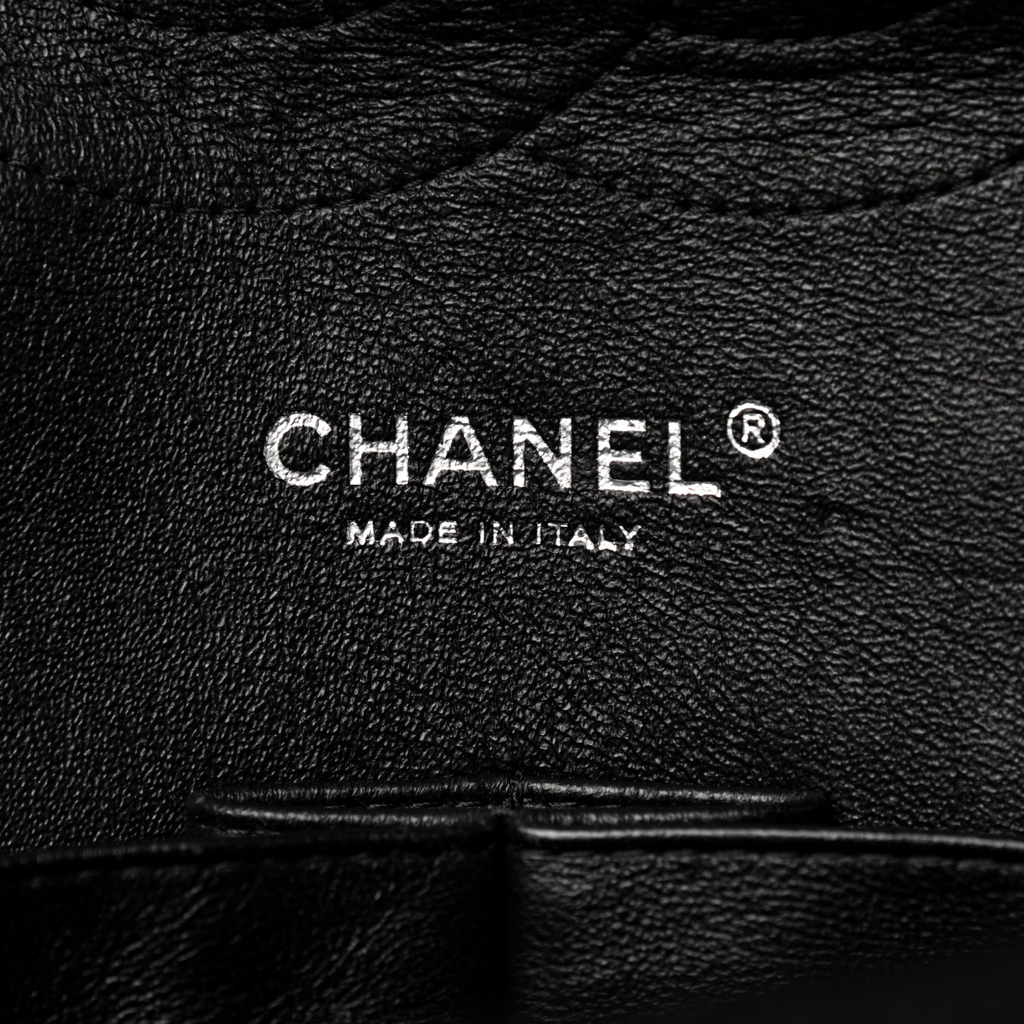 Patent Quilted Jumbo Double Flap Black
