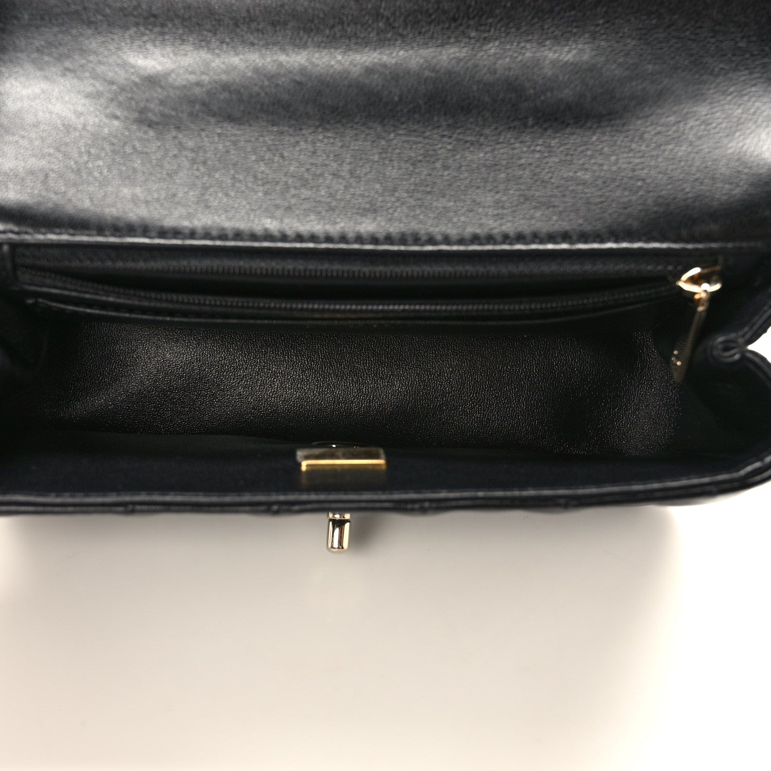 Chanel Lambskin Quilted Mini Crystal Top Handle Rectangular Flap Black 5 of 10
