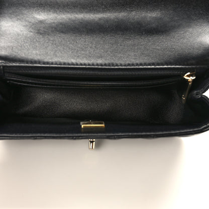Chanel Lambskin Quilted Mini Crystal Top Handle Rectangular Flap Black 5 of 10