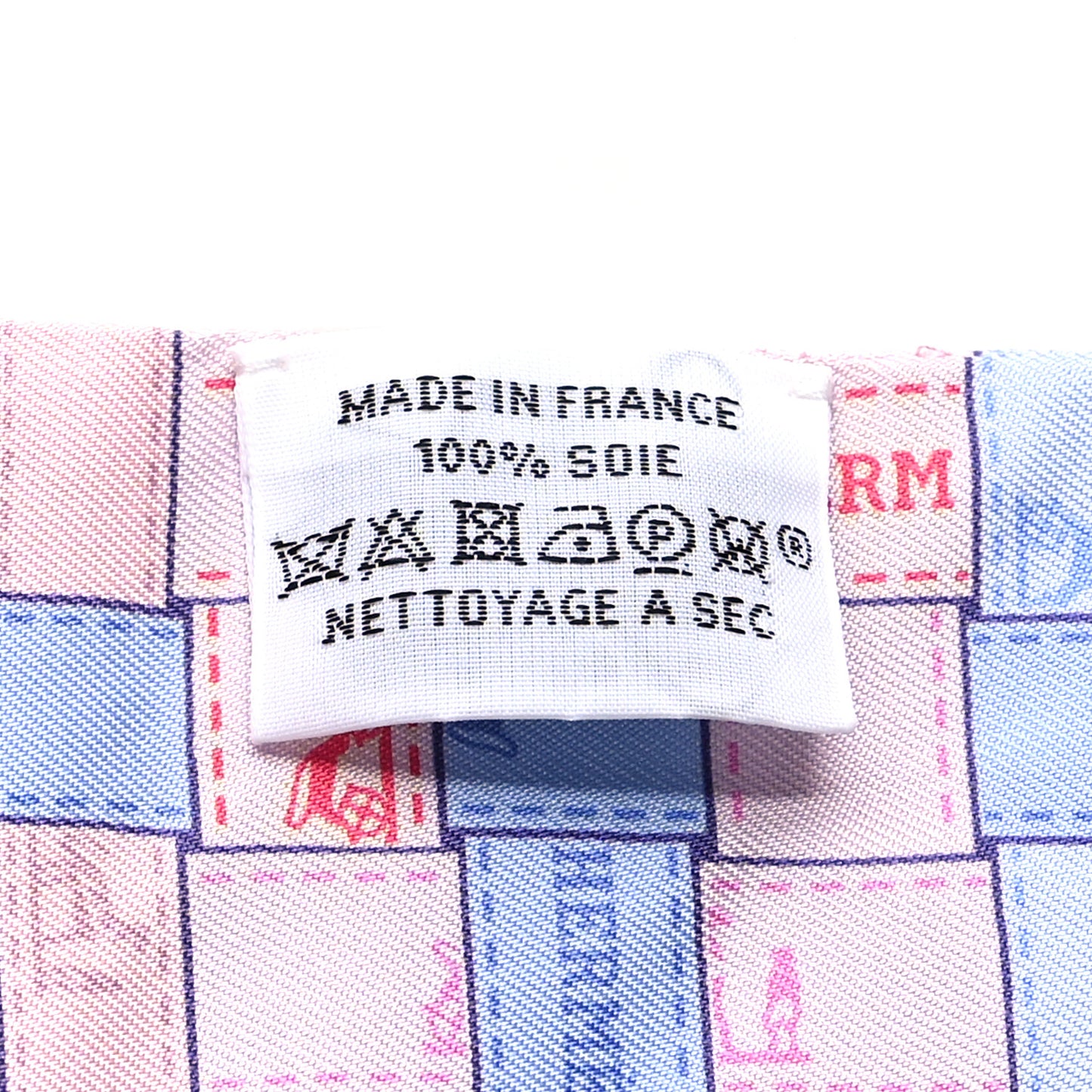 Silk Bolduc Au Carre Twilly Bleu Pale Rose Pale