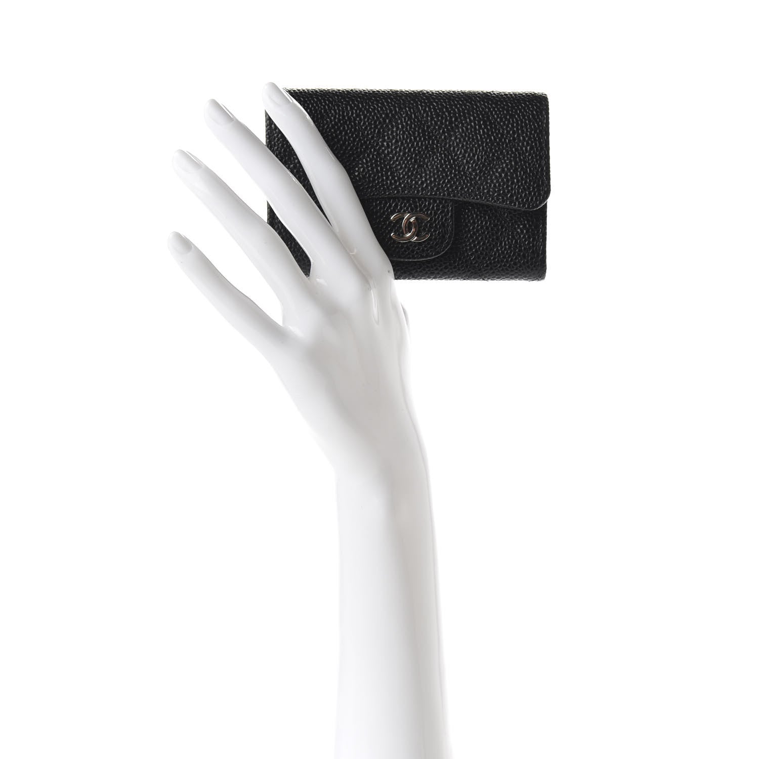 Chanel Caviar Quilted Flap Card Holder Black 2 of 7