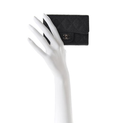 Chanel Caviar Quilted Flap Card Holder Black 2 of 7