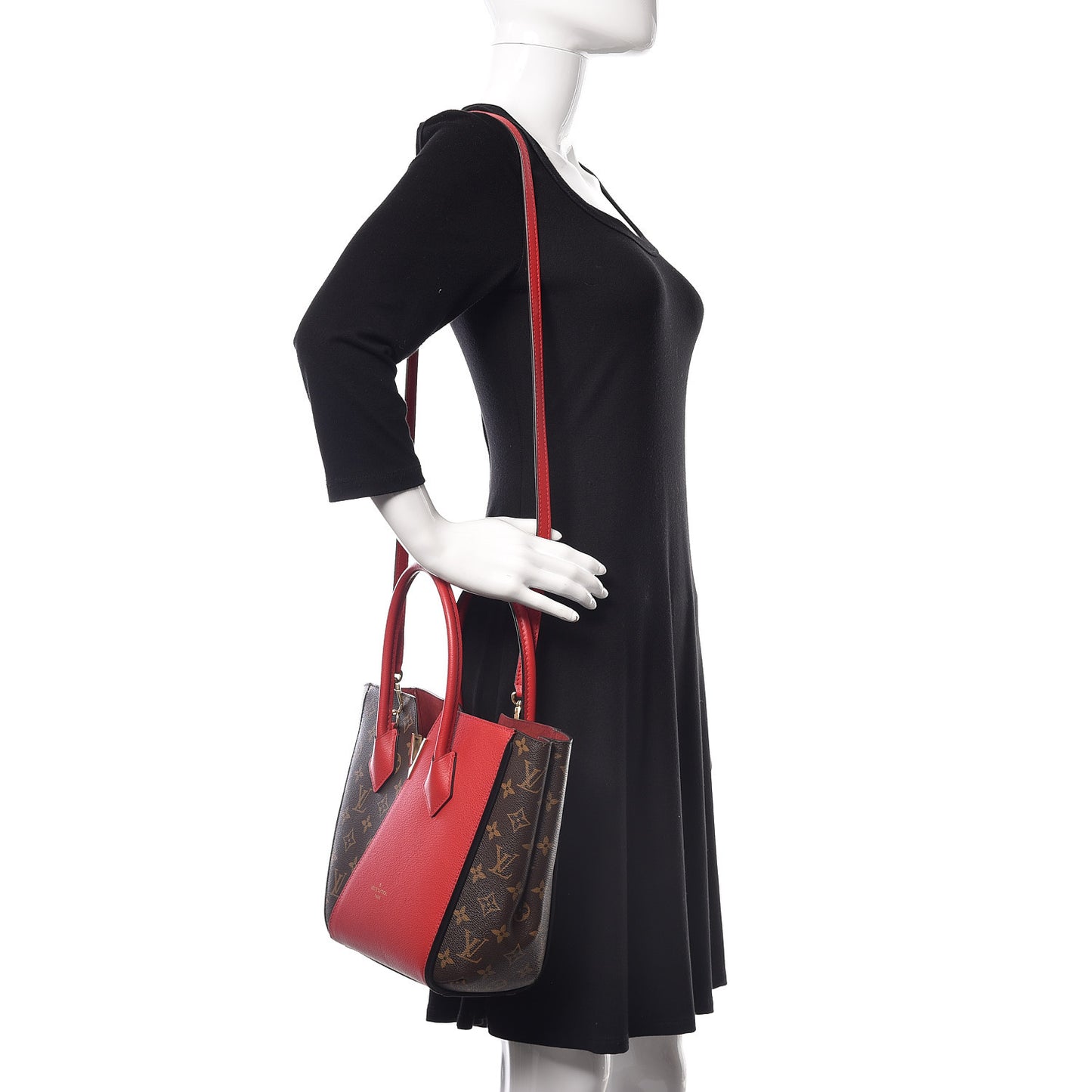 Calfskin Monogram Kimono Tote PM Cherry