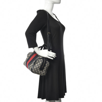 Gucci Monogram Vintage Web Small Boston Navy 2 of 10