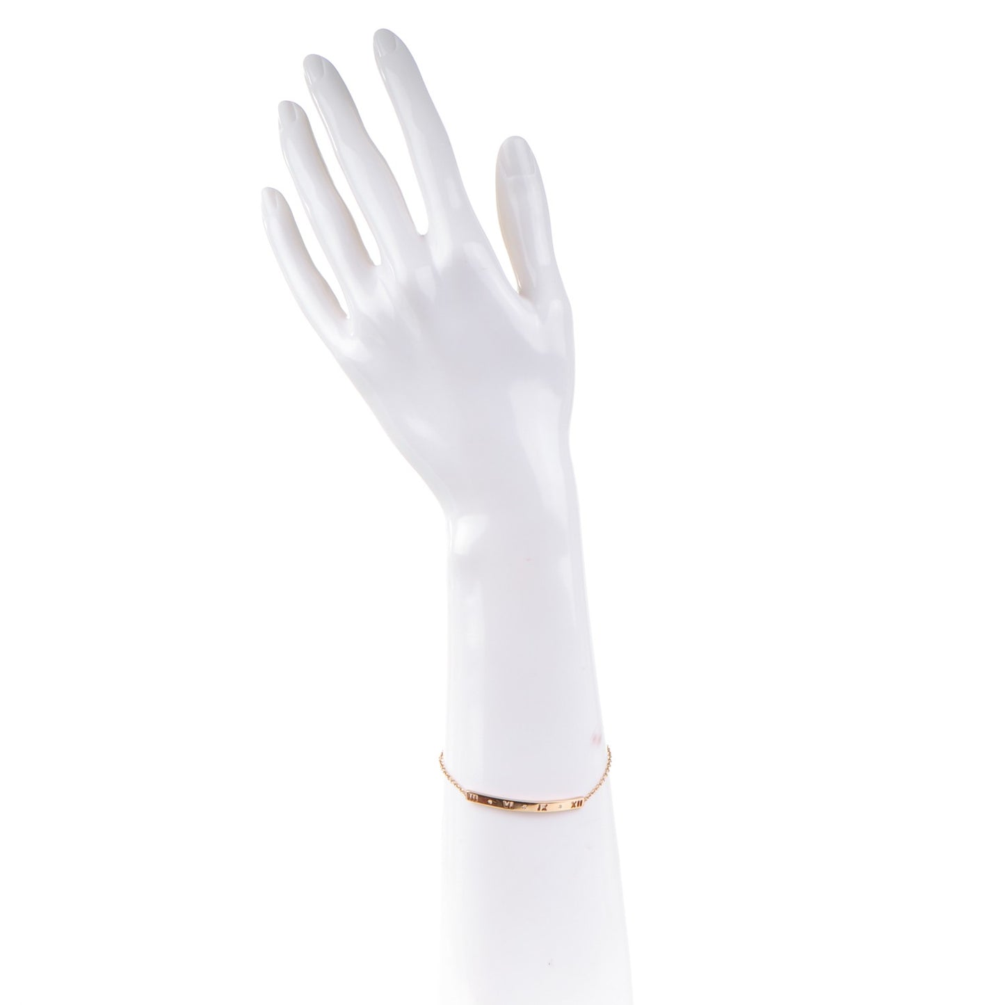 18K Rose Gold Diamond Atlas Bar Pierced Bracelet