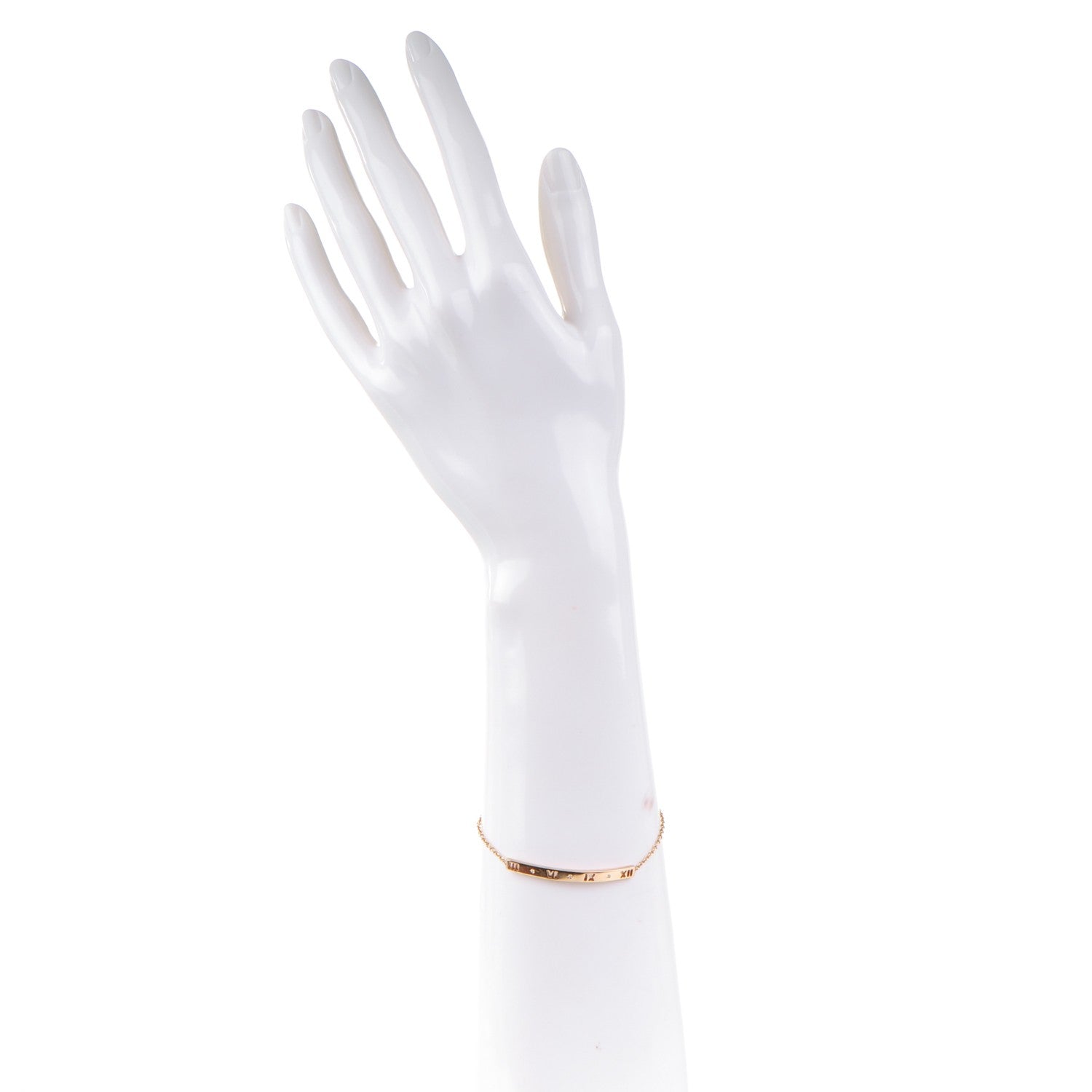 Tiffany 18K Rose Gold Diamond Atlas Bar Pierced Bracelet 2 of 6
