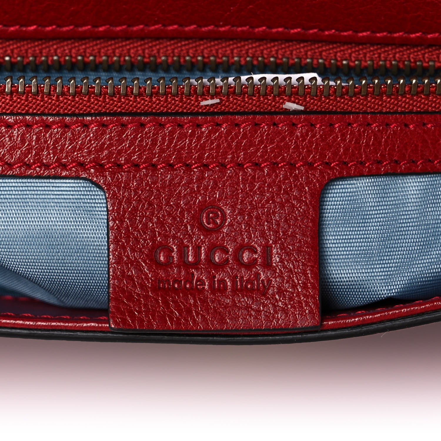 Gucci Calfskin Diagonal GG Medium Thiara Double Envelope Shoulder Bag Black Red 6 of 12
