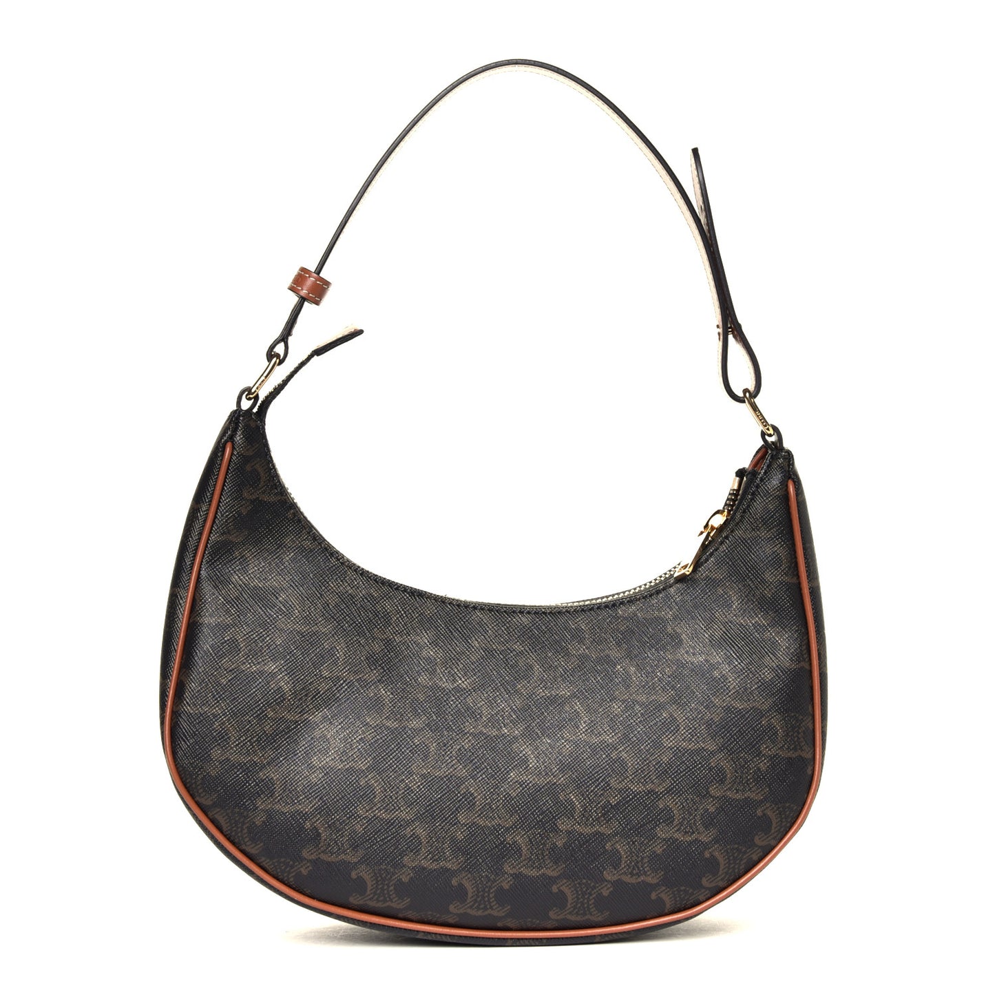 Triomphe Canvas Calfskin Ava Shoulder Bag Tan