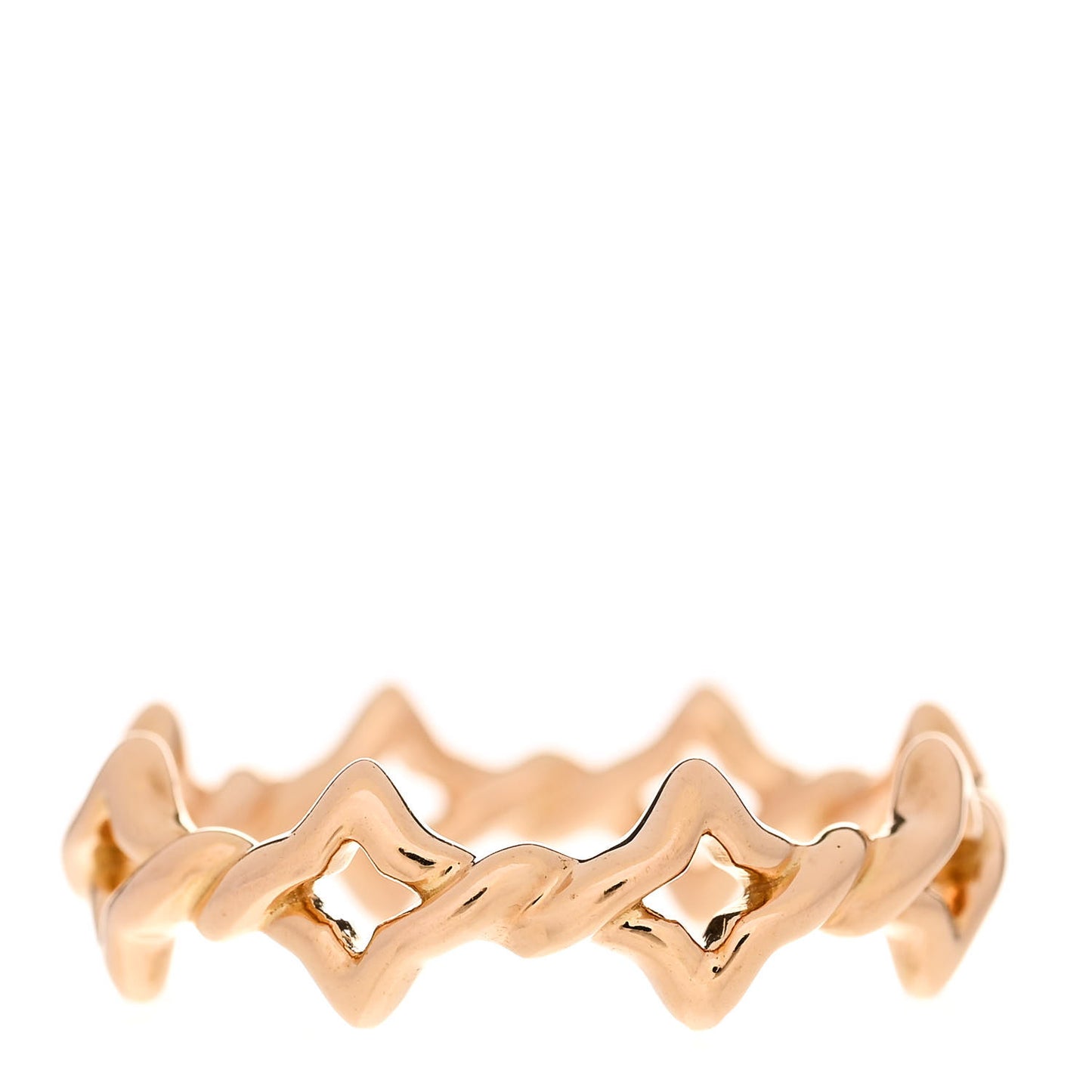 18K Rose Gold 6mm Quatrefoil Stack Ring 56 7.75